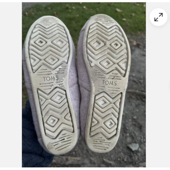 Toms Shoes Womens 10 Alpargata Loafers Comfort Wool Slip On Fleece Lined - Picture 4 of 6